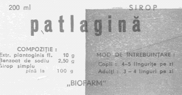 SIROP DE PATLAGINA