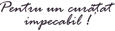 Pentru un curăţat impecabil!