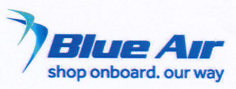 Blue Air shop onboard. our way