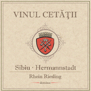 VINUL CETĂȚII Sibiu Hermannstadt Rhein Riesling demisec