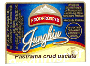 PRODPROSPER Junghiu Pastrama crud uscata