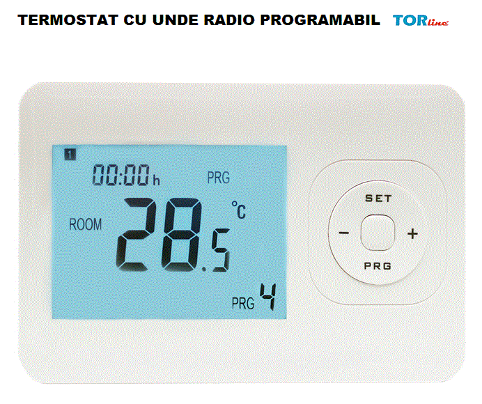 TERMOSTAT CU UNDE RADIO PROGRAMABIL TORline
