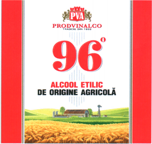 PVA PRODVINALCO TRADIŢIE DIN 1932 ALCOOL ETILIC DE ORIGINE AGRICOLĂ 96°