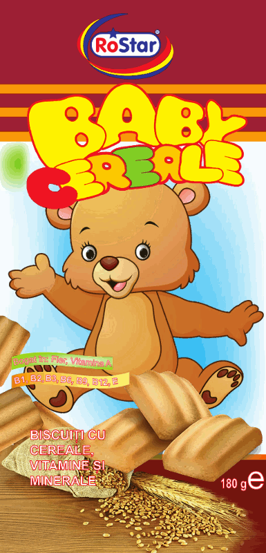 Ro Star BABY CEREALE BISCUIȚI CU CEREALE, VITAMINE ȘI MINERALE