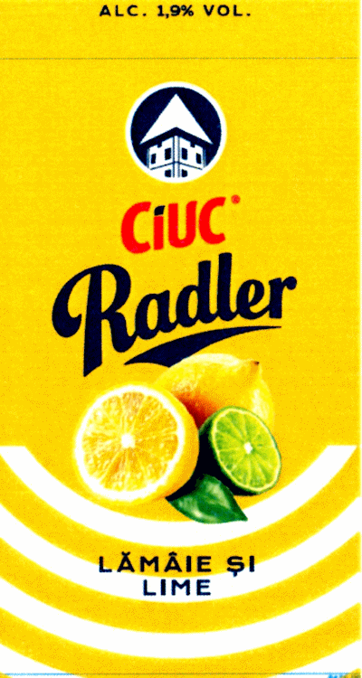 ALC. 1,9% VOL. Ciuc Radler LĂMÂIE ȘI LIME
