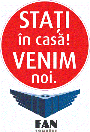 STAȚI în casă! VENIM noi. FAN courier