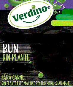 Verdino BUN DIN PLANTE. FĂRĂ CARNE. DIN PLANTE ESTE MAI BINE PENTRU MEDIU ŞI ANIMALE.