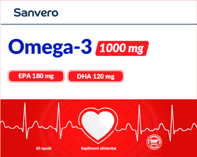 Sanvero Omega-3 1000 mg EPA 180 mg DHA 120 mg