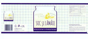 SOC ŞI LĂMÂIE BĂUTURĂ RĂCORITOARE CU APĂ MINERALĂ NATURALĂ