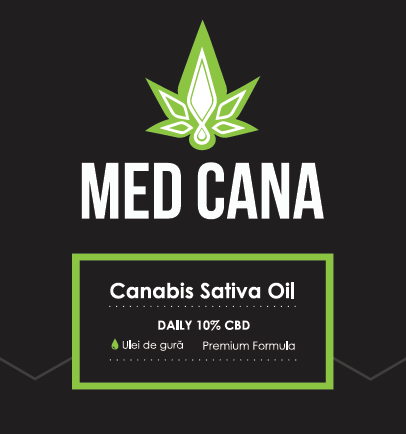 MED CANA Canabis Sativa Oil DAILY 10% CBD Ulei de gură Premium Formula