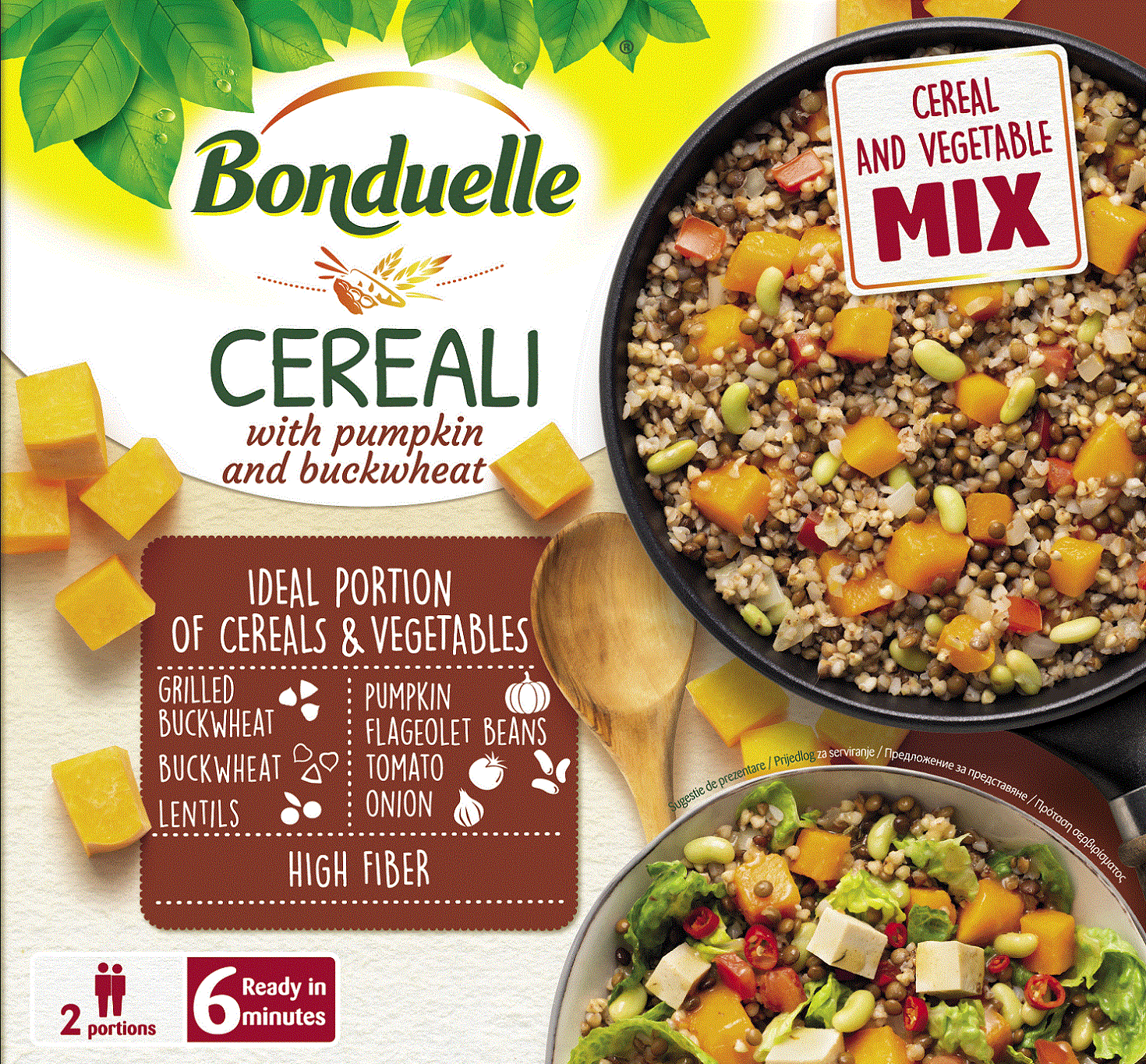 Bonduelle CEREALI with pumpkin and buckwheat CEREAL AND VEGETABLE MIX
