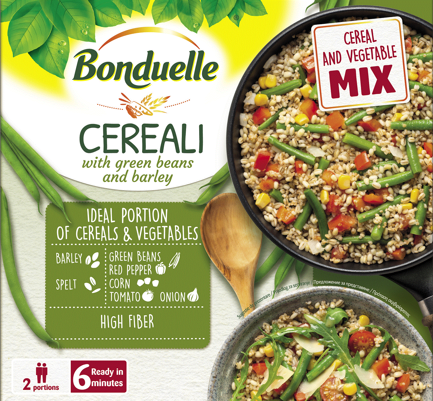 Bonduelle CEREALI with green beans and barley cereal and vegetable MIX