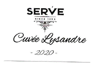 SERVE SINCE 1994 Cuvee Lysandre 2020