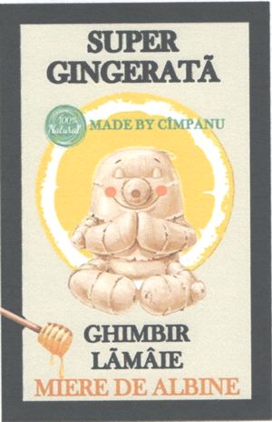 SUPER GINGERATĂ MADE BY CÎMPANU GHIMBIR LĂMÂIE MIERE DE ALBINE