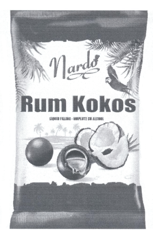 Nardo Rum Kokos LIQUID FILLING - UMPLUTE CU ALCOOL