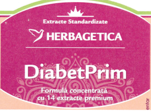 Extracte Standardizate HERBAGETICA DiabetPrim Formulă concentrată cu 14 extracte premium