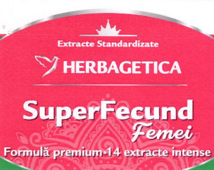 Extracte Standardizate HERBAGETICA SuperFecund Femei Formula premium pentru femei 14 extracte intense
