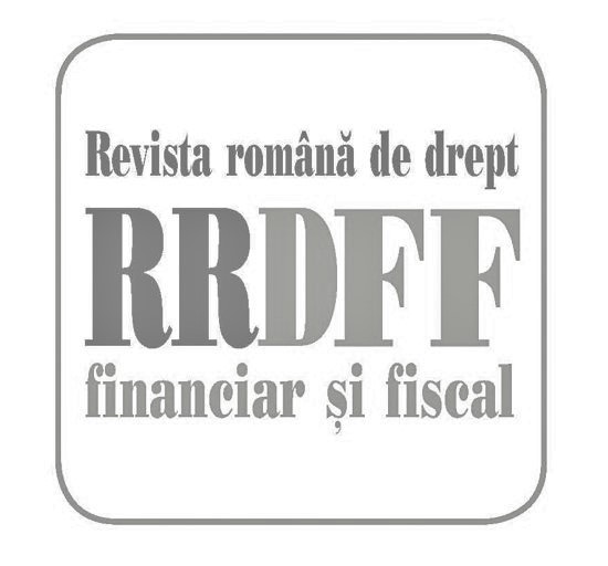 RRDFF Revista română de drept financiar și fiscal