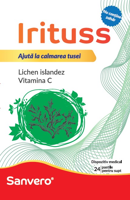 Sanvero Irituss Ajută la calmarea tusei Lichen islandez Vitamina C