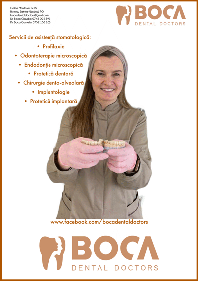 BOCA DENTAL DOCTORS Servicii de asistență stomatologică Profilaxie Endodontie microscopică Protetică dentară Chirurgie danto-alveolara Implantologie Protetică implantara