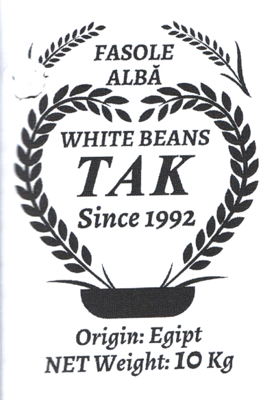 FASOLE ALBĂ WHITE BEANS TAK Since 1992 Origin: Egipt NET Weight: 10 Kg