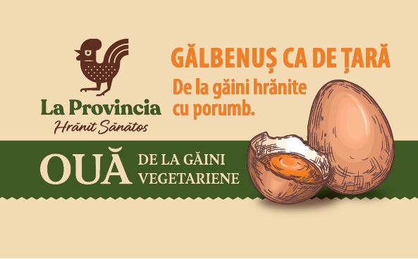 LaProvincia Hrănit Sănătos OUĂ DE LA GĂINI VEGETARIENE GĂLBENUȘ CA DE ȚARĂ De la găini hrănite cu porumb.