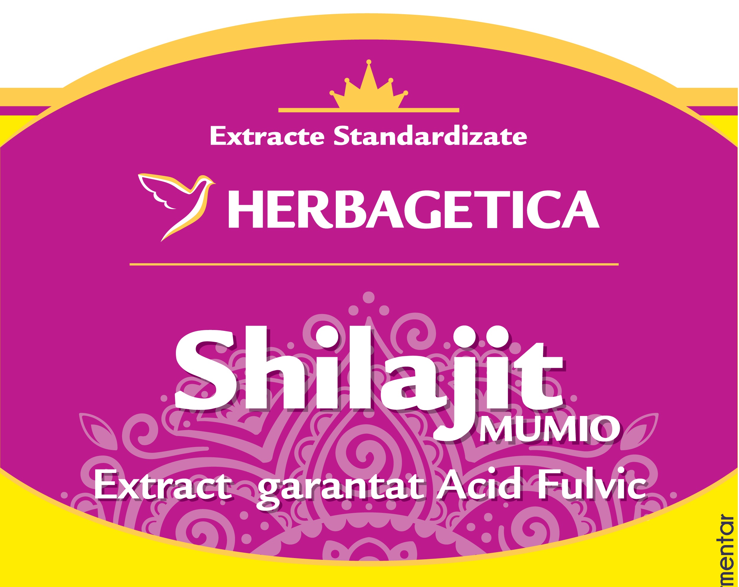 Extracte Standardizate HERBAGETICA Shilajit MUMIO Extract garantat Acid Fulvic