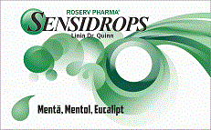 ROSERV PHARMA SENSIDROPS Mentă, Mentol, Eucalipt Linia Dr. Quinn