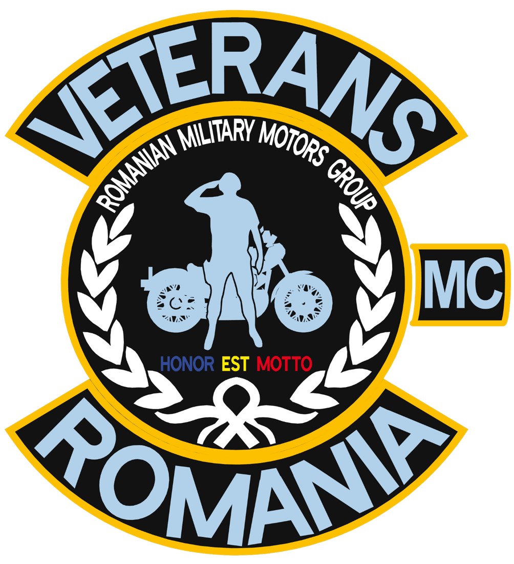 VETERANS ROMANIA MC HONOR EST MOTTO ROMANIAN MILITARY MOTORS GROUP