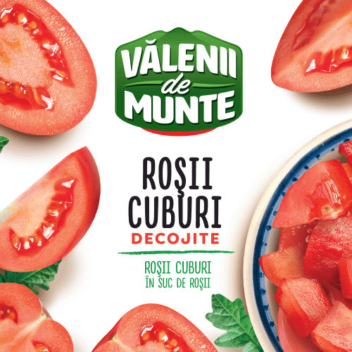 VĂLENII de MUNTE ROȘII CUBURI DECOJITE ROȘII CUBURI ÎN SUC DE ROȘII