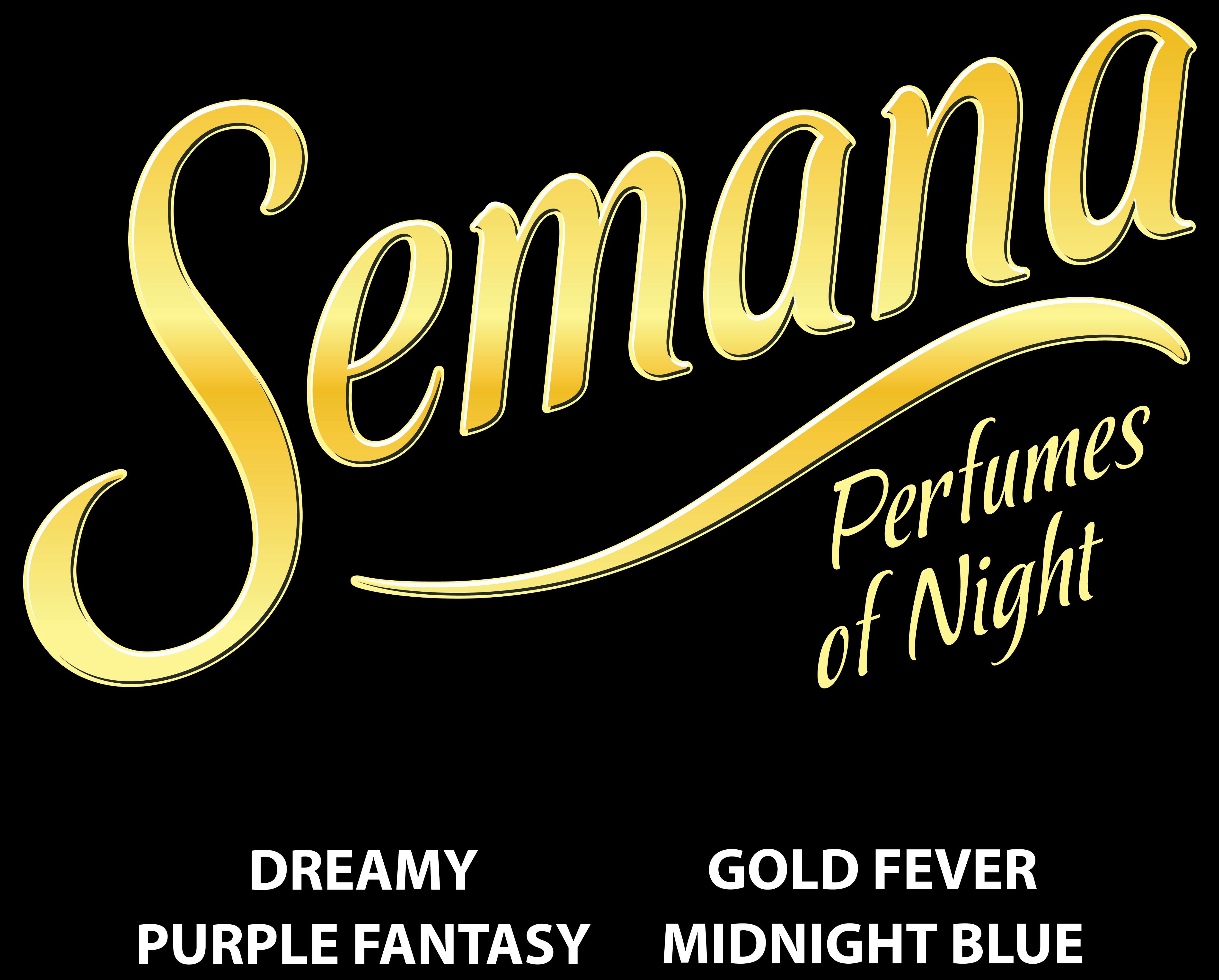 Semana Perfumes of Night DREAMY PURPLE FANTASY GOLD FEVER MIDNIGHT BLUE