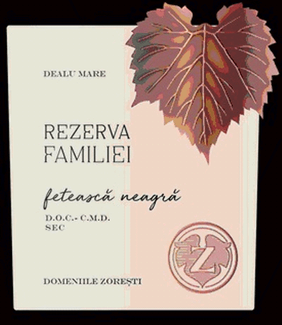 REZERVA FAMILIEI DEALU MARE fetească neagră D.O.C.-C.M.D. SEC DOMENIILE ZOREȘTI