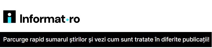 I Informat.ro Parcurge rapid sumarul știrilor și vezi cum sunt tratate în diferite publicații!