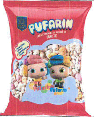 PUFARIN GRAU EXPANDAT CU AROMA DE FRUCTE PUFARINA PUFARIN