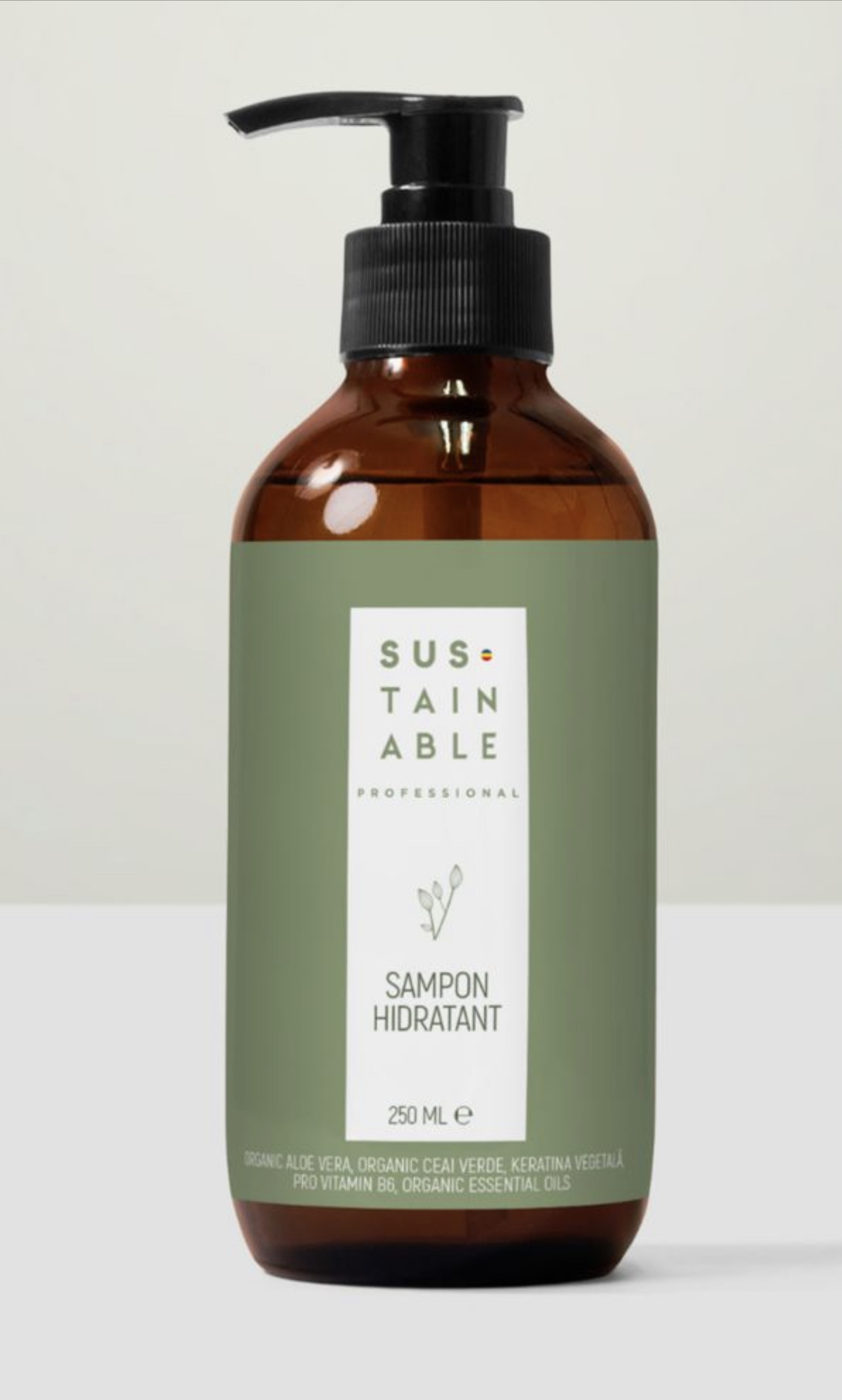 SUS.TAIN ABLE PROFESSIONAL SAMPON HIDRATANT 250ML ORGANIC ALOE VERA, ORGANIC CEAI VERDE, KERATINA VEGETALA, PRO VITAMIN B6, ORGANIC ESSENTIAL OILS
