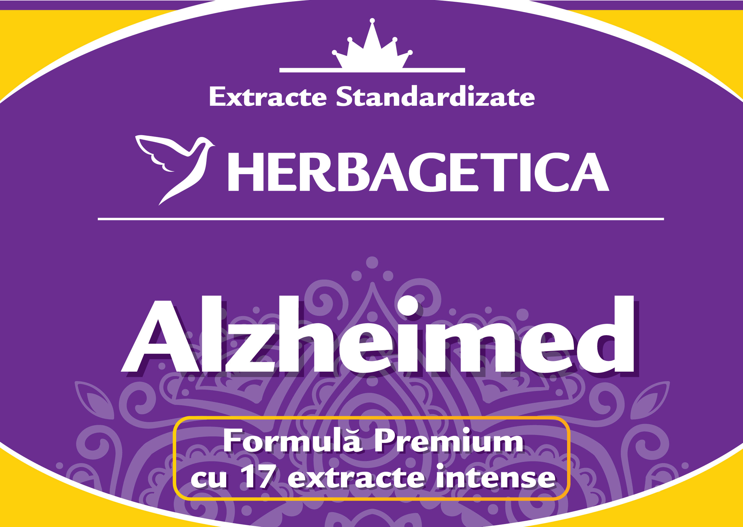 Extracte Standardizate HERBAGETICA Alzheimed Formulă Premium cu 17 extracte intense