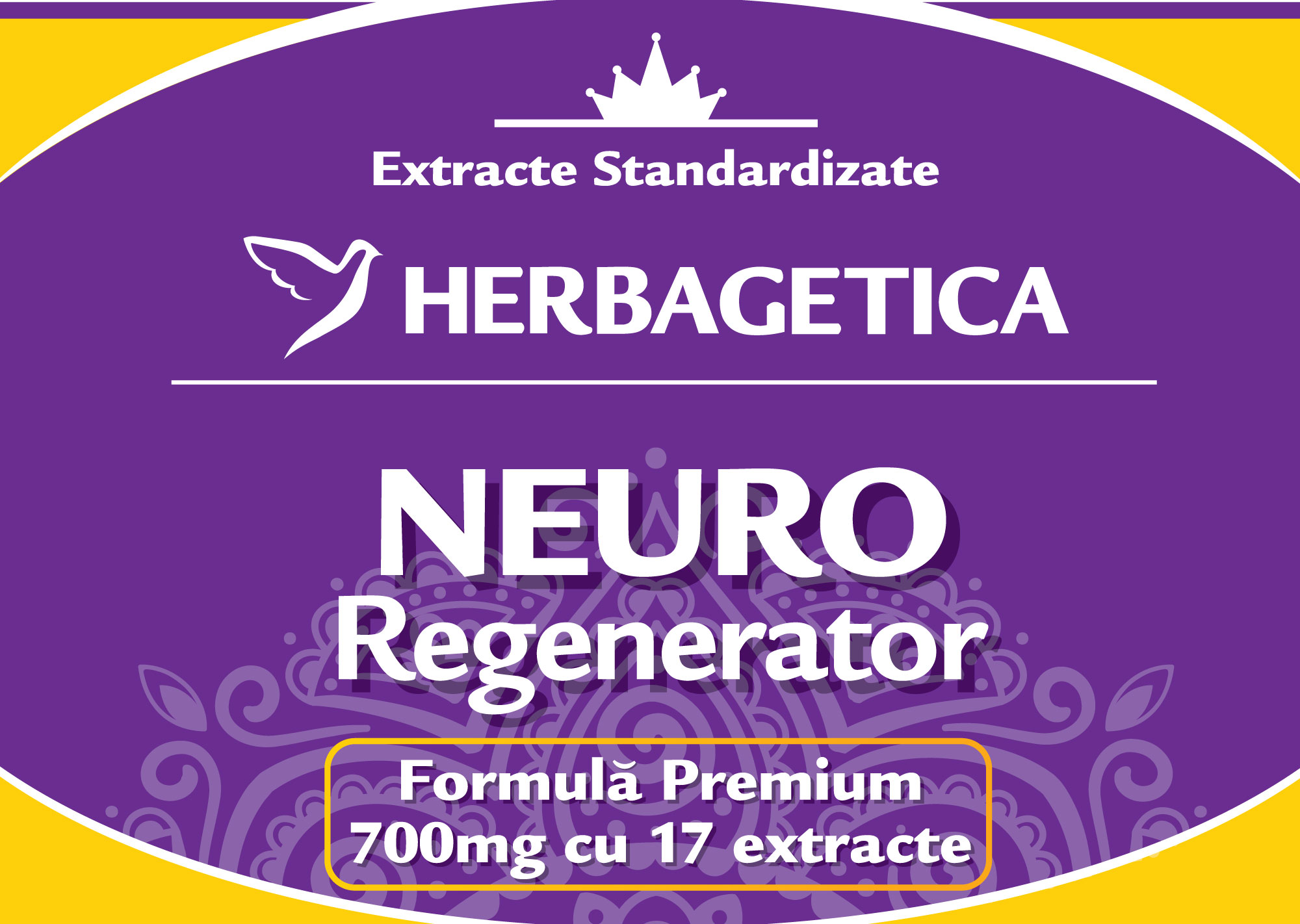 Extracte Standardizate HERBAGETICA NEURO Regenerator Formulă Premium 700mg cu 17 extracte