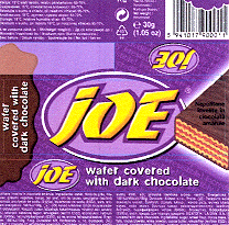 JOE WAFER COVERED WITH DARK CHOCOLATE