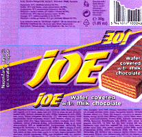JOE WAFER COVERED WITH MILK CHOCOLATE
