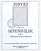 JIDVEI CLASSIC SAUVIGNON BLANC SEC TARNAVE WINE REGION