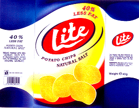 LITE POTATO CHIPS NATURAL SALT