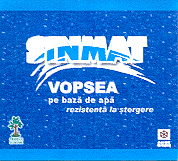 SINMAT VOPSEA PE BAZĂ DE APĂ REZISTENTĂ LA ŞTERGERE
