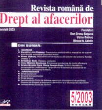 REVISTA ROMANA DE DREPT AL AFACERILOR