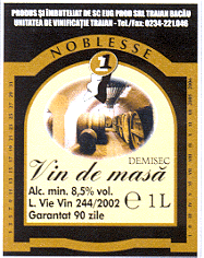 NOBLESSE DEMISEC VIN DE MASA