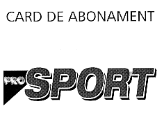CARD DE ABONAMENT PRO SPORT