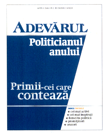 POLITICIANUL ANULUI PRIMII CEI CARE CONTEAZĂ