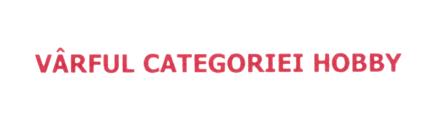 VÂRFUL CATEGORIEI HOBBY