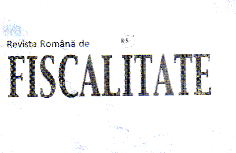 REVISTA ROMÂNĂ DE FISCALITATE