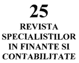 25 REVISTA SPECIALISTILOR IN FINANTE SI CONTABILITATE