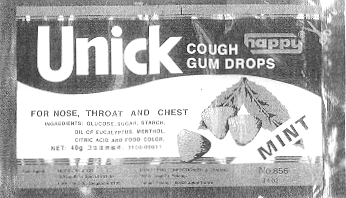 UNICK COUGH GUM DROPS